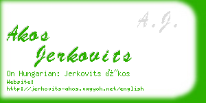 akos jerkovits business card